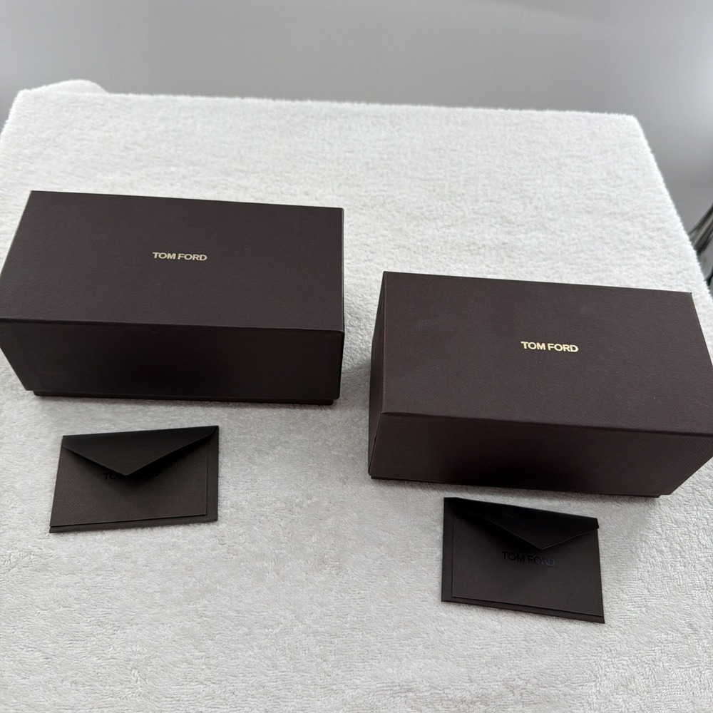 2 Tom Ford Empty Sunglasses Gift Box Only EMPTY With Cards & Envelopes